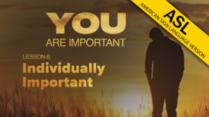 6. Individually Important | You Are Important